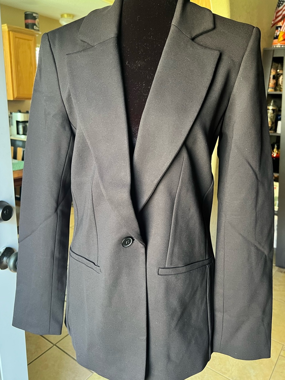Express Black Single-Button Blazer - Medium